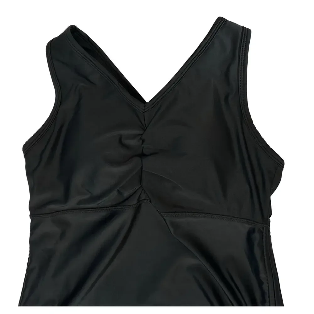 UV Skinz Tankini Swim Top Black UPF 50+ Size M